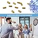 LNQ LUNIQI 24 Pcs Dart Flight Wing Savers Protectors Aluminum Alloy Dart Wing Corrector Fixed 90 Degrees Professional Competition Dart Accessories (Gold)