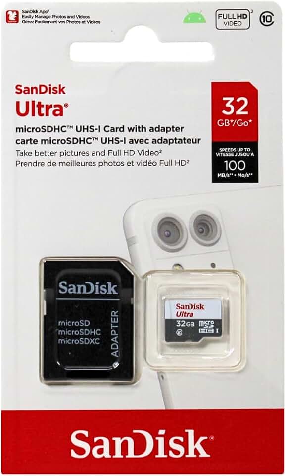 Cartão de Memória SanDisk Micro SD, 32Gb