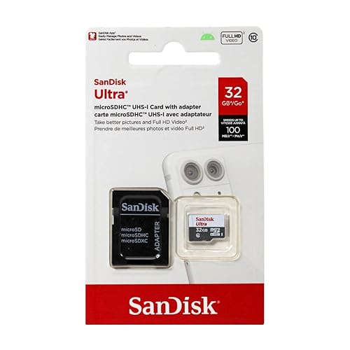Tarjeta de memoria micro SDHC SanDisk Ultra de 32 GB UHS-I/Clase 10 con adaptador - SDSDQUAN-032G-G4A