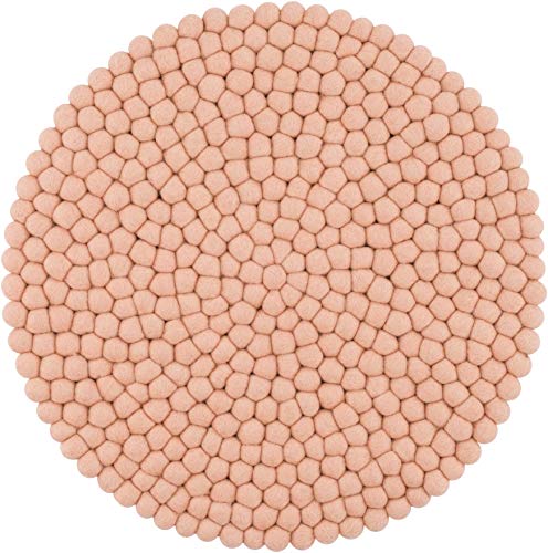 myfelt Filzkugel Sitzauflage Stuhlauflage - Merle - rund, Ø 36 cm, Rosa