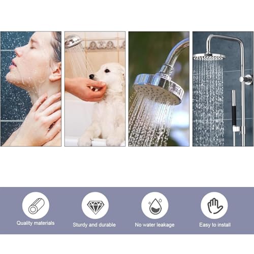 Handbrause Adapter 90 Grad, 1/2 Zoll Brausearm-Winkelverbinder, Duschschlauch Adapter mit Unterlegscheiben für Handbrause Beweglich Duscharmanschluss