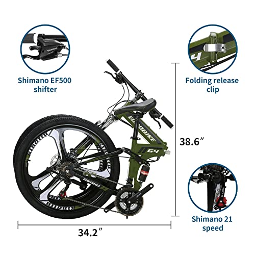 Eurobike Folding Mountain Bicycles 3 Spoke Wheels Bike G4