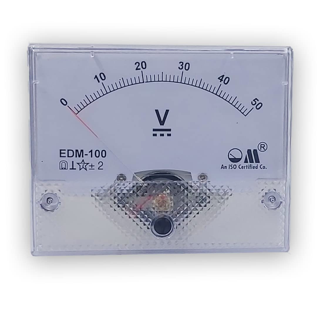 Om Meters EDM-100 Rectangular Moving Coil Analog Panel Meter 0-50V DC Voltmeter (100mm*80mm) Flush type (B0BG6Y9PCB) Amazon Price History, Amazon Price Tracker