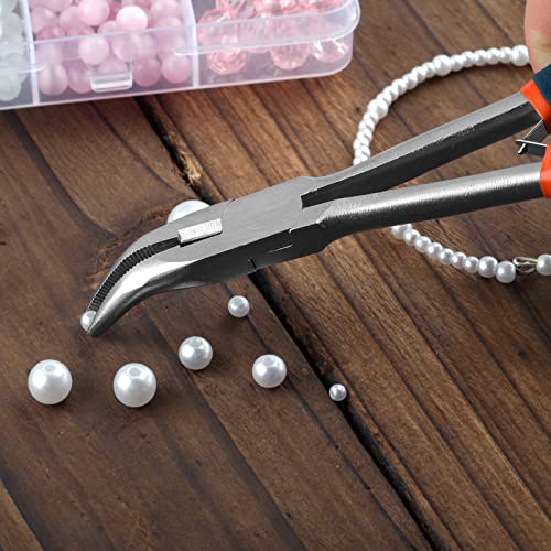 LEONTOOL Long Reach Bent Nose Pliers - 6 Inch Jewelry Making Pliers With Cutter & Split Ring Feature for Crafting & Repair Supplies - Image 3