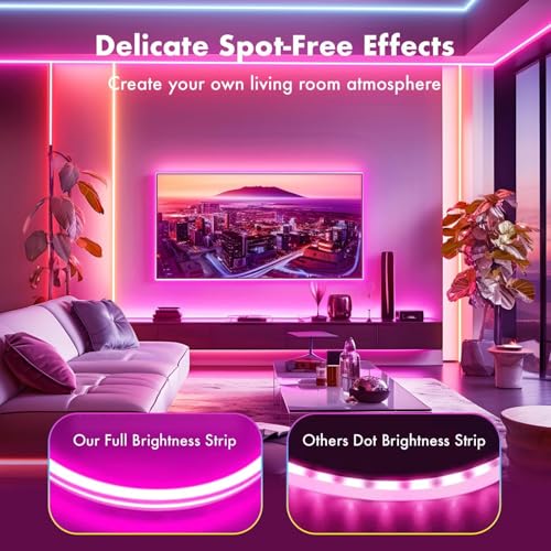 Cinta LED Neon RGB 32.8 pies con control remoto y App miniatura 5