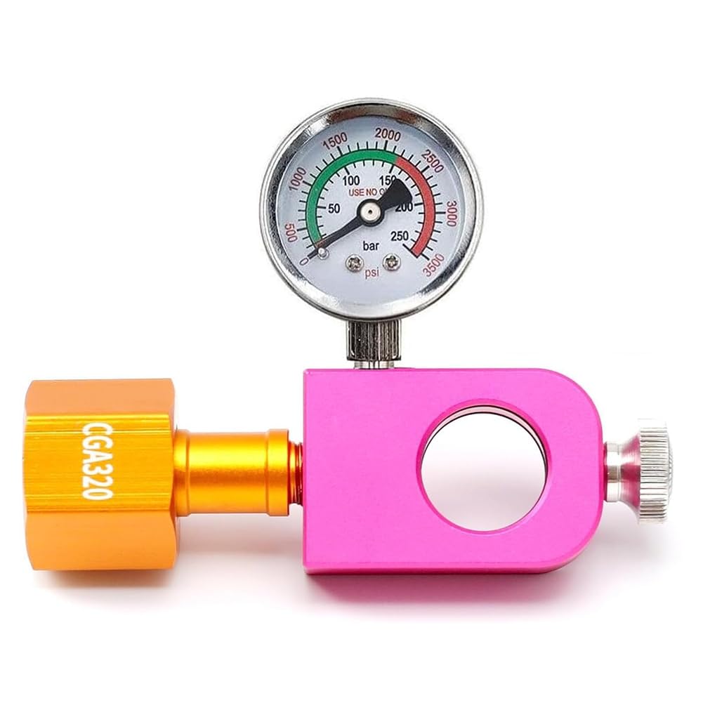 Adattatore di Ricarica CO2 per Soda, Adattatore di Riempimento con Manometro e Valvola di Rilascio, Serbatoio di Co2 Duo Terra Art Soda CGA320