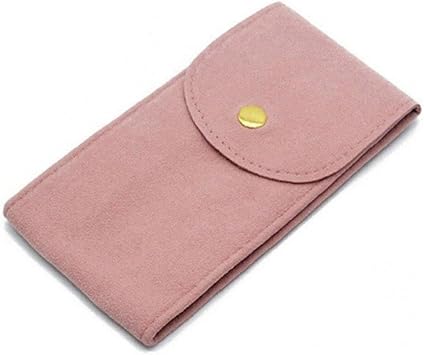 Watch Case, Watch Bag, Watch Case, Watch Pouch, Velvet, Compact Portable Gift Bag, Business Trip, Travel Storage Case, Travel Case, Watch Lovers for Men and Women Pink