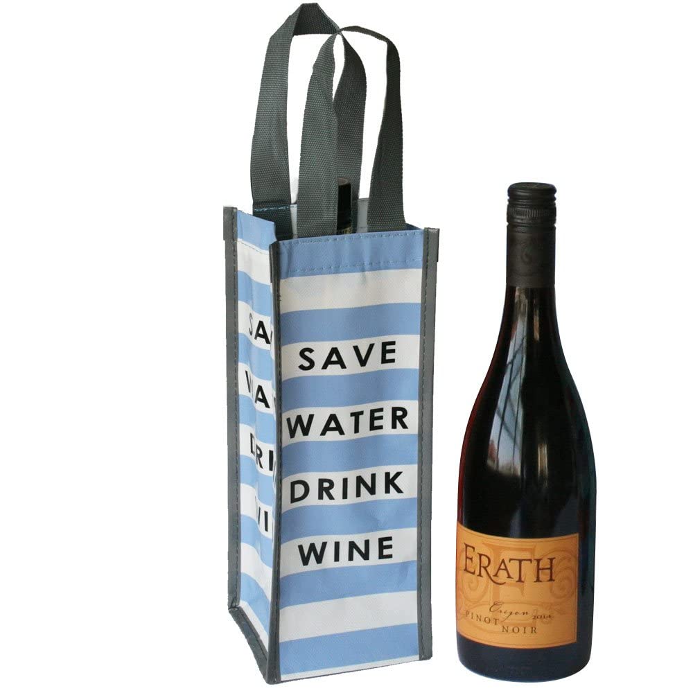 G.U.S GREAT USEFUL STUFF Set of 8: G.U.S. Eco-Friendly Wine Bags - Water Resistant, Reusable Wine Bags with Wide Sturdy Handles. Durable, Affordable. Uniquely Printed Designs