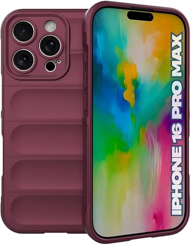 Cover for iPhone 16 Pro Max - Gadget Mafia® Magic Shield Shockproof Case (Plum)