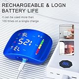 Wrist Blood Pressure Monitor with Led Touch Screen -Adjustable Wrist Blood Pressure Cuff from 5.1 inches to 9.3 inches,Rechargeable Wrist Bp Monitor with 99x2 Reading Memory and Carrying Case(Blue) - Image 5