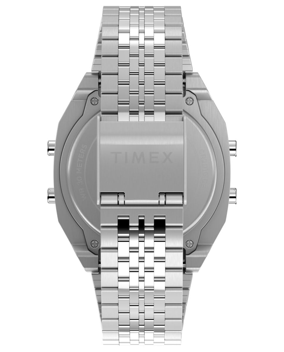 Timex Montre Unisex Digitale avec Un Bracelet en Acier Inoxydable T80