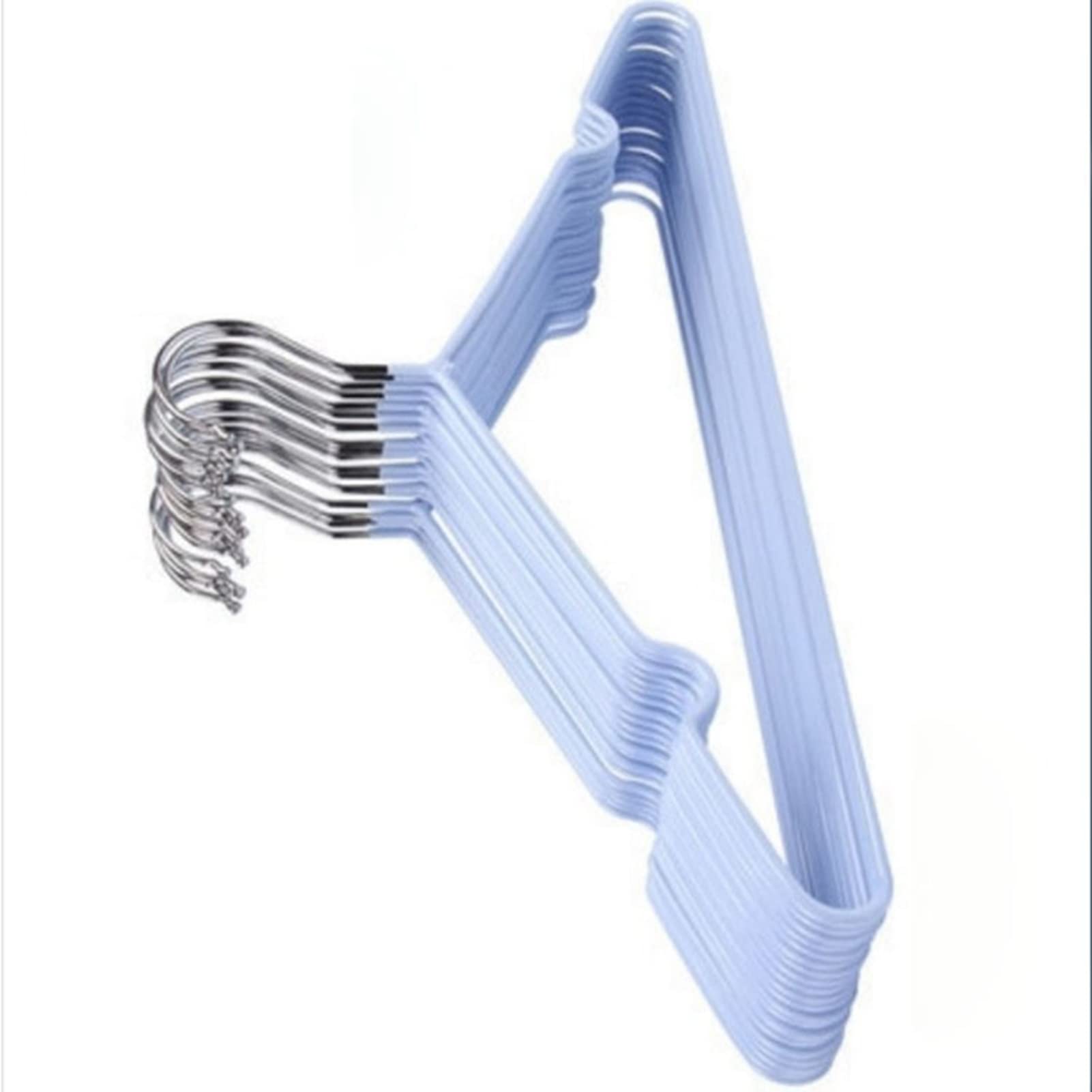 Rutschfeste Samt-Kleiderbügel, platzsparend, multifunktional, für nasse und trockene Kleidung, Nizat (blau), ideal für Schrank und Kleiderschrank
