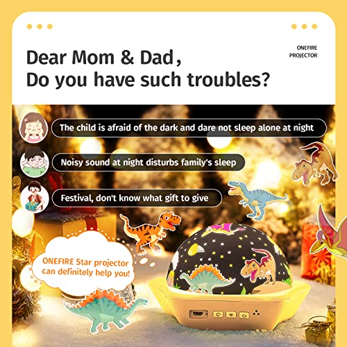 Dinosaurs Lights Projector, Upgrade 6 Films Astronaut Projector Night Lights For Kids Room Decor, Remote Timer Space Projector Lights For Room,Rotation Dinosaur Lamp For Bedroom Easter Dinosaur Gifts #TOP5