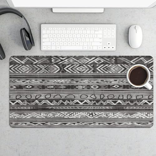 Grey Tribal alfombrilla grande antideslizante de goma miniatura 5