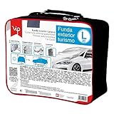 VIP Funda exterior de coche, resistente al polvo, lona coche exterior, cubierta de lona resistente al polvo, Talla L, gris