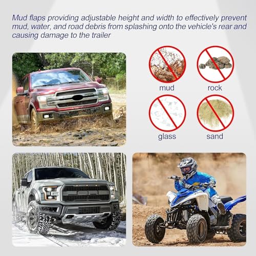 Image of 2.5 inch Hitch Mudflap System 00108 fit for Most Trucks, Pickups, and SUV, Adjustable and Removable