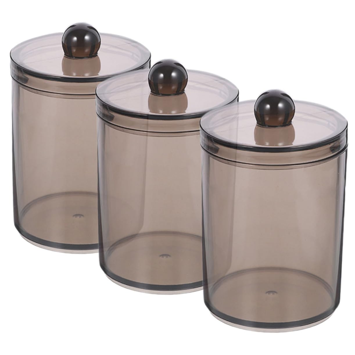 WOONEKY 9stücke Baumwollstäbchen Organizer Mit Deckel Multifunktionale Aufbewahrung Für Badezimmer Kosmetik Und Transparente Schwarze Box Für Wattestäbchen Zahnstocher