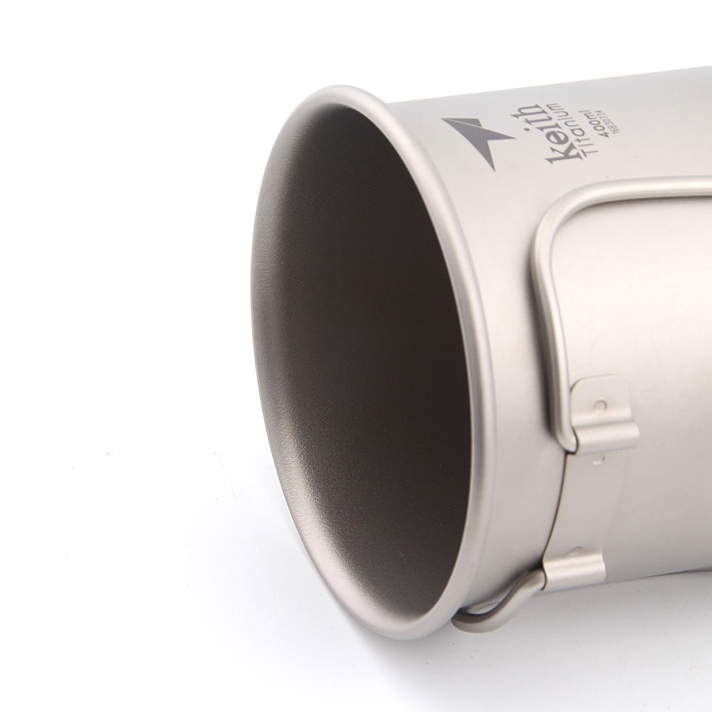 Keith 300ml/900ml Titanium Cup Outdoor Tableware Camping Travelling Foldable Handle Cup