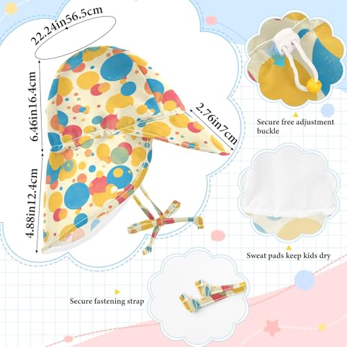 Colorful Dots Cute Art Toddler Baby Beach Hat Boy Bucket Hat Girls UPF 50 Adjustable Beach Essentials4