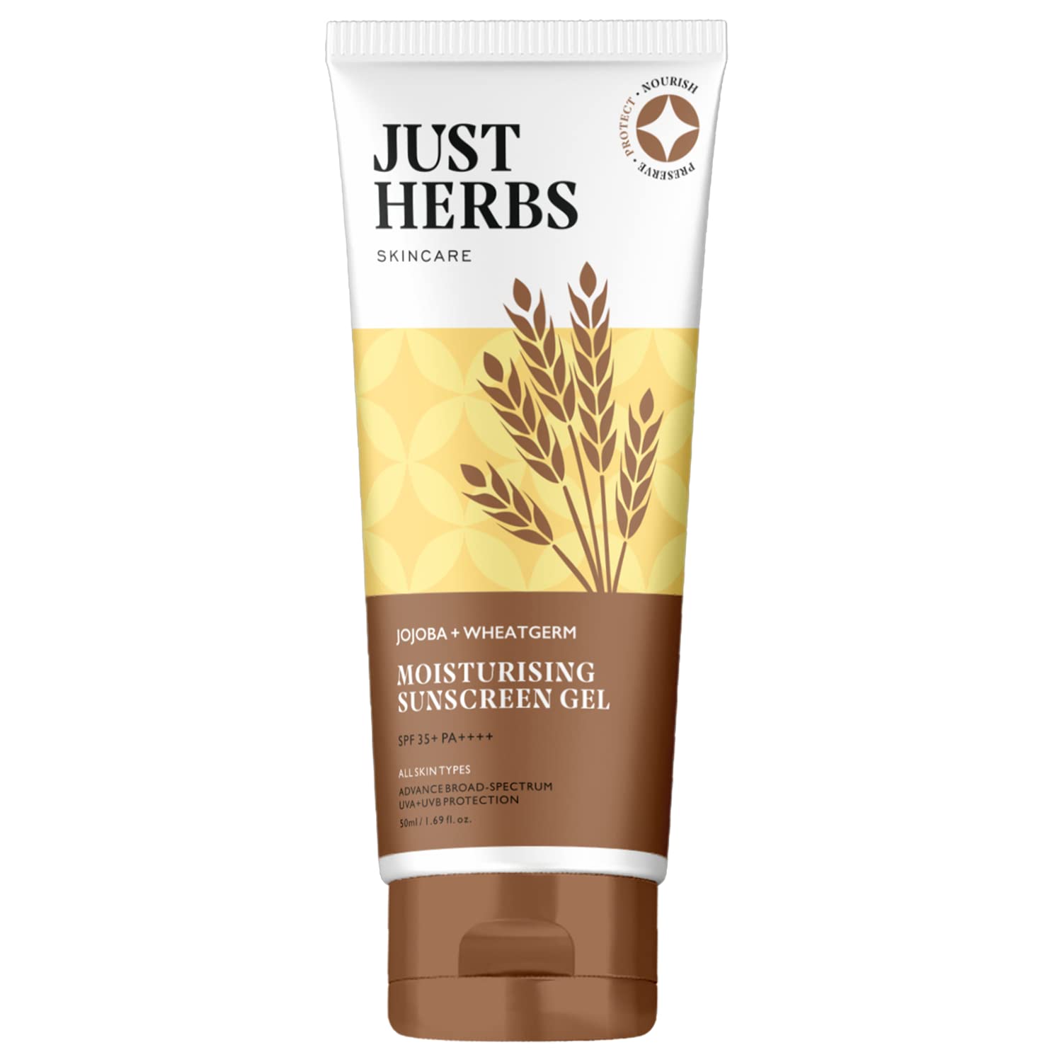 Just Herbs SPF 35+ Nosun Sunscreen Gel, Lightweight, Broad Spectrum PA