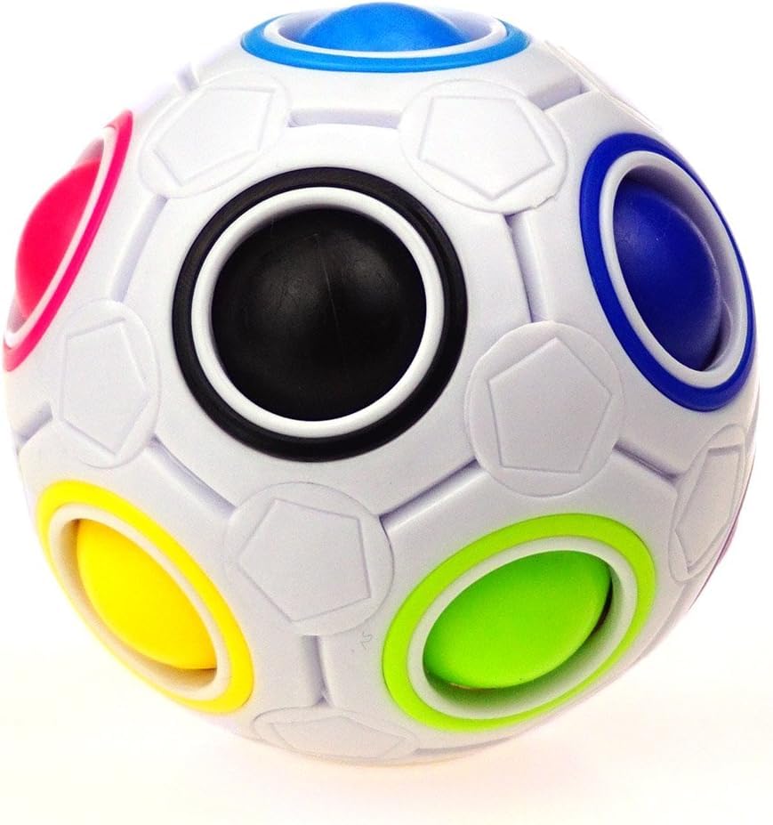 Relaxus Products LtdSenso Sphere Fidget Toy (FIDGET_TOY), Rainbow Ball Magic Cube, 2.75 x 2.75 x 2.75 inches, Plastic, Math Skills, Color Recognition, Kid, Unisex