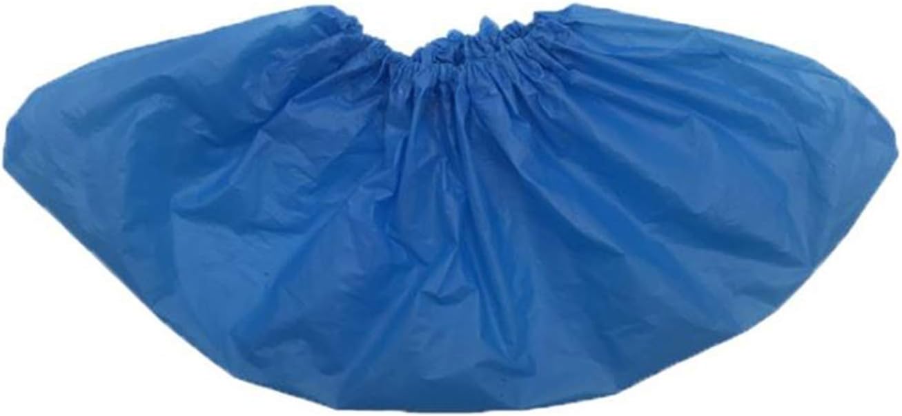 Crаzу Clеаrаnсе CPE Disposable Shoe cover/Overshoes, machinemade, white/blue – pack of 100 (Blue)