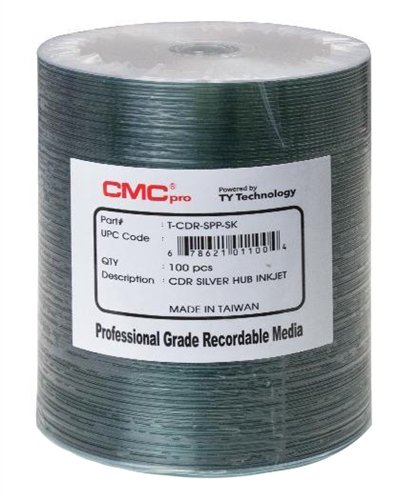 200 JVC Taiyo Yuden 52X CDR (CD-R) 80min 700MB Silver Inkjet Hub Printable