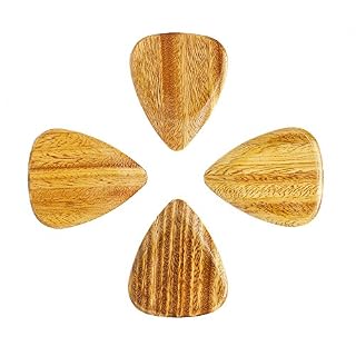 Timber Tones Lot de 4 médiators Gaïac - Les Beatles, Paul McCartney, John Lennon, RIngo Starr, George Harrison