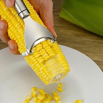 Stainless Steel Corn Peeler | Cob Cutter & Kernel Stripper Tool | Multipurpose Corn Slicer for Vegetables & Fruits | Kitchen Sheller Accessories for Daily Use