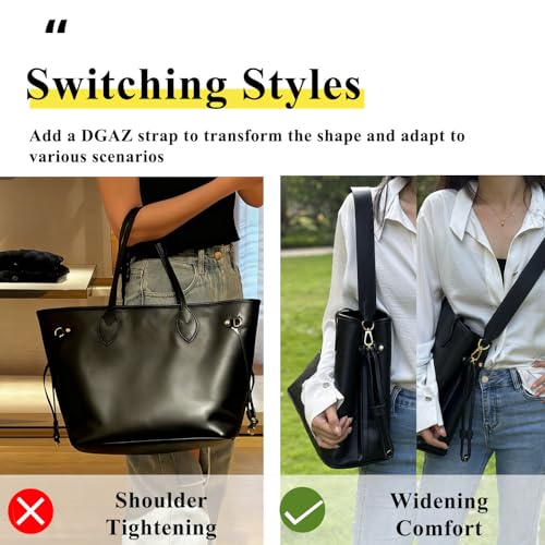 Image of DGAZ Vachetta Leather Crossbody Strap for Neverfullbag with Gift Box, Handmade DIY purse strap
