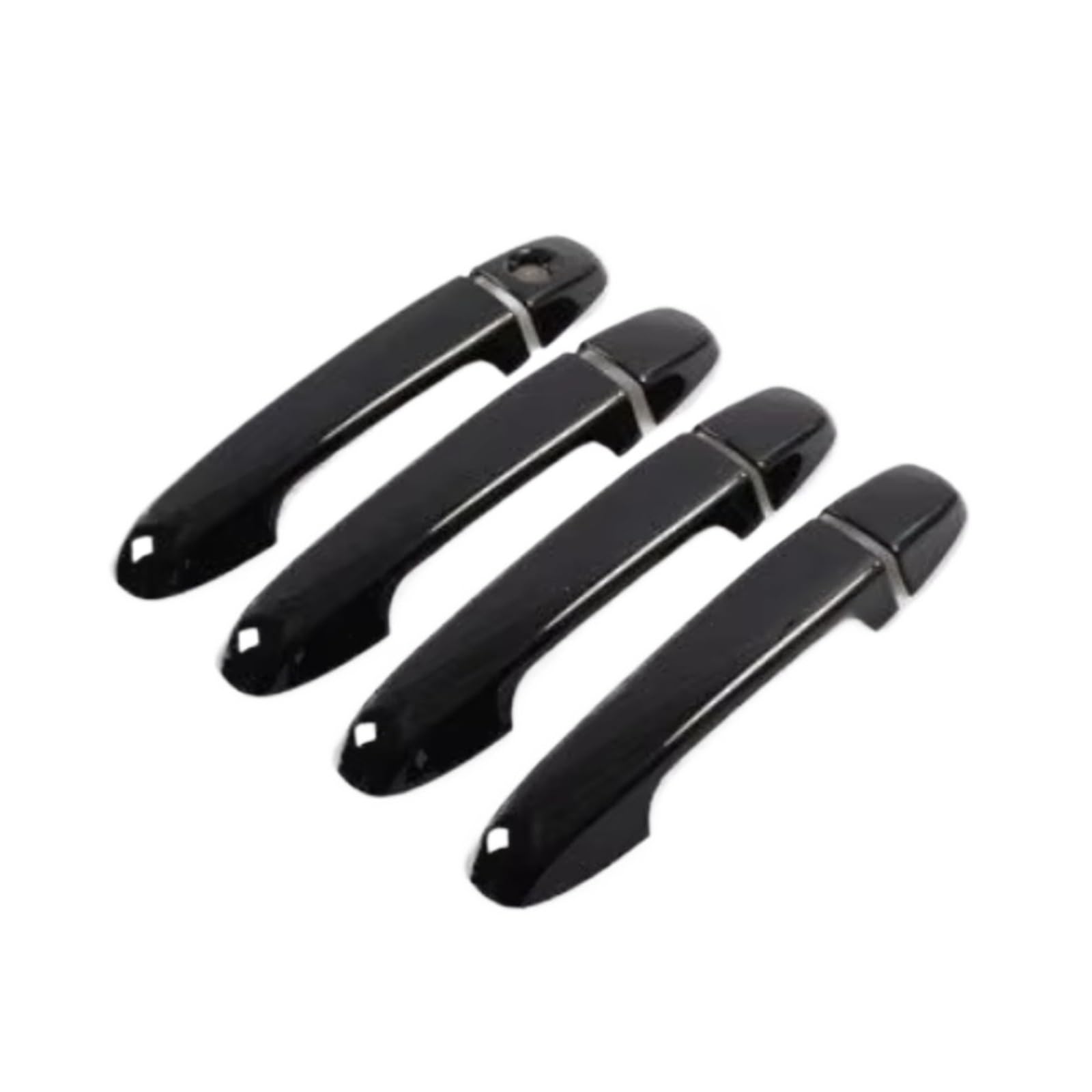Feoosvx for Toyota for Yaris XP130 MK3 for Vitz 2012-2019 Car Accessories Carbon Fiber Chrome Door Handle Cover Trim Door Handle Handle Side(1 Keyhole 4 Doors-A)