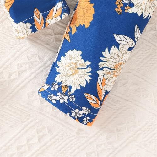 Image of Axumity Kid Girl Clothes Ruffle Sleeve Top Floral Allover Pants 3-9 Years Fall Outfit Set