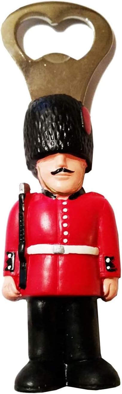 A Classic Collectible! British Royal Guard Magnetic Magnet Bottle Opener London Souvenir! Durable, Contemporary British Royal Guard Red and Black Bottle Opener! Souvenir / Speicher / Memoria! Quality Red and Black Moulded London Icon! Décapsuleur / Apribottiglie / Flaschenöffner / Abrebotellas Decal Custom Collection UK Souvenir!