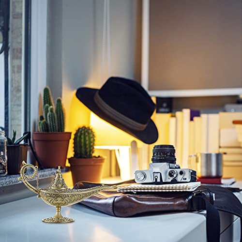 Abaodam Aladdins Lâmpada Lenda Aladdin Gênio Da Lâmpada de Bronze Do Vintage de Metal Esculpido Dese