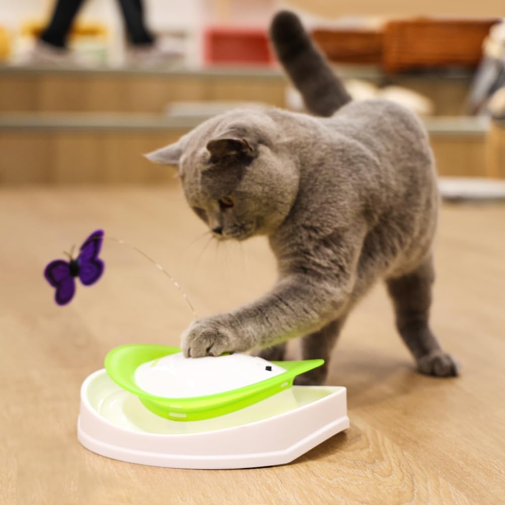 PSK PET MART 2 in 1 Interactive Cat Butterfly Flutter Toy with Rolling Balls Automatic Kitten Spinner Toys for Indoor Cats (B0D1VMQ17Z) Amazon Price History, Amazon Price Tracker