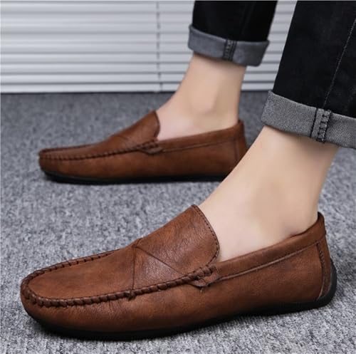 Mens Leather Loafers Slip On for Business Casual Office Work Wedding Comfortable Lightweight Dress Shoes2