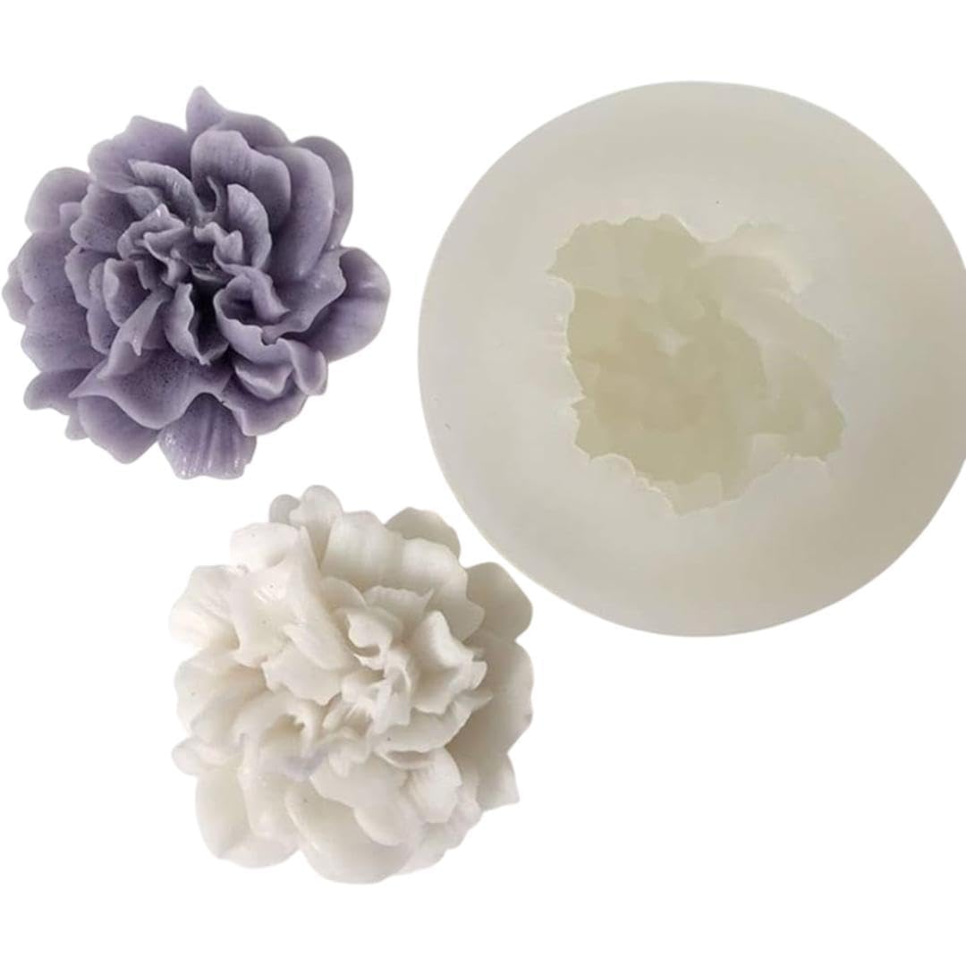 Carnation Flower Silicone Mould for Candle Making Molds Genda Phul Floral Moulds Chocolate Soap Cake Decoration Resin Art Craft Topping Wax Mold (63-80)-image-43