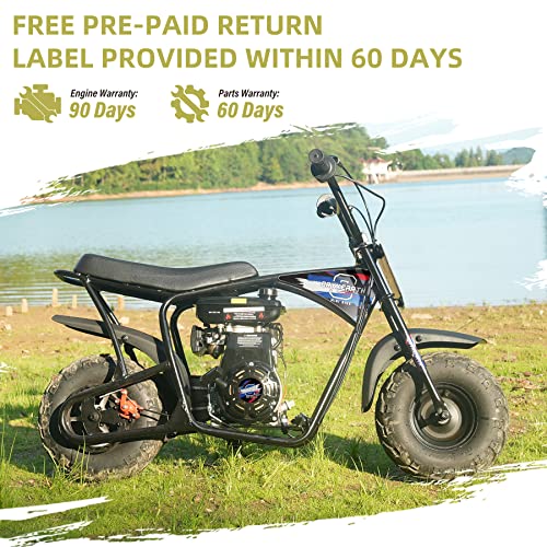 image for Oryxearth 105CC Mini Bike for Kids, 4-Stroke Kids Dirt Bike, Blue Stri
