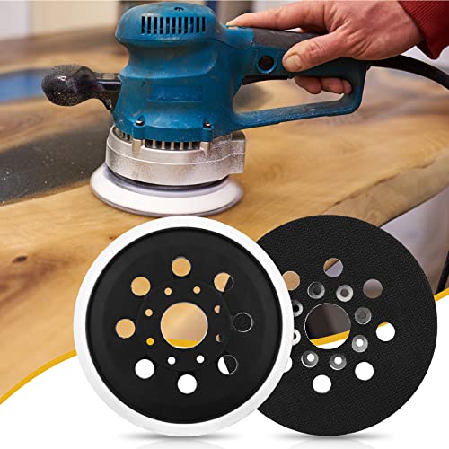 Gnellkoor 2PCS 5" Hook & Loop Replacement Sander Pad RS034 & RS035 Compatible with Bosch Random Orbital Sander ROS20 ROS20VS ROS20VSC ROS20VSK GEX12V GEX18V ROS10, 5 Inch 8 holes Hard Sand Backing Pad