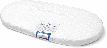 Microfibre Hypoallergenic Moses Basket Mattress 66x28 x 3cm Thick Oval Shaped Will Fit Mothercare Moses Baskets