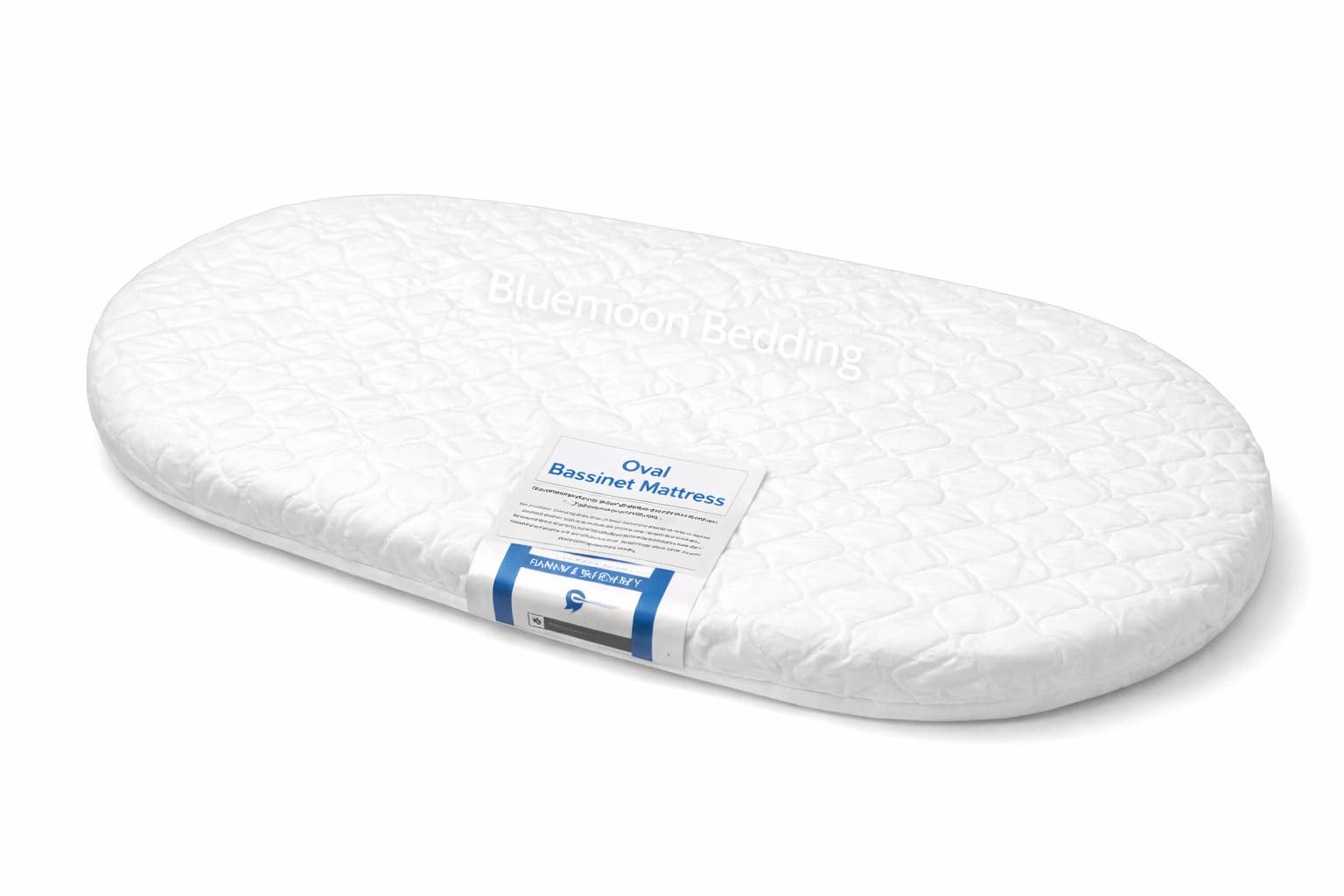 Materasso in microfibra ipoallergenico Moses 74 x 28 x 3 cm di spessore ovale