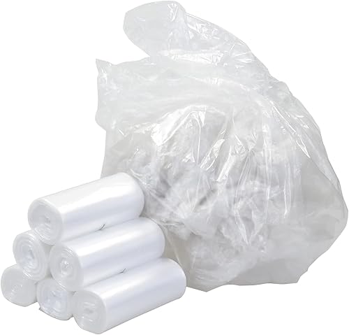 Miniatura 2 de Ponpong Bolsas de basura transparentes de 1.2 galones, forros de plástico para contenedores de basura, 150 bolsas6 rollos