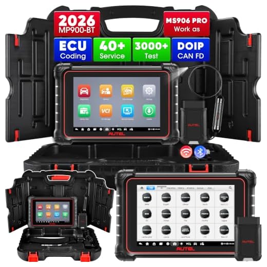 Autel Scanner MaxiSYS MS906BT with $60 MV108, 2023 US Ver. of MaxiCOM MK906 Pro, Same Diagnostics As MS906 Pro, Full Bi-Directional, ECU Coding Adaption, 36+ Services, All Systems, FCA AutoAuth