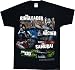 The Walking Dead Four Survivors Adult T-shirt - Black (Medium)