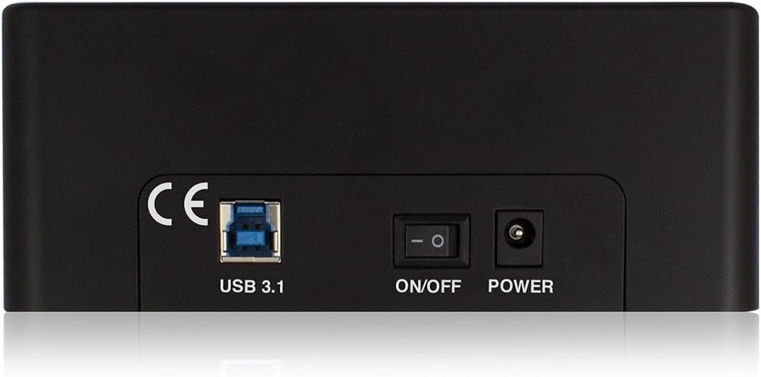 പിൻഭാഗം view of Ewent EW7014 showing USB 3.1 port, power switch, and power input