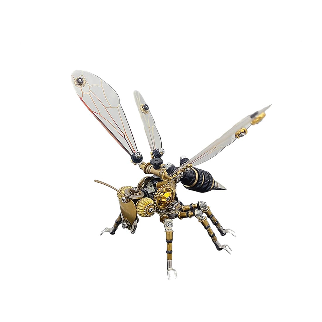 Rompecabezas de metal 3D para adultos, kit de montaje de avispas steampunk, más de 300 piezas de rompecabezas mecánicos de insectos, rompecabezas de rompecabezas para el cerebro, adorno