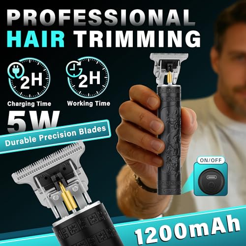 Image of Beard Trimmer kit for Mustaches, Nose Hair, Light Detailing and Grooming with Bonus Wet /Dry Battery Nose Trimmer