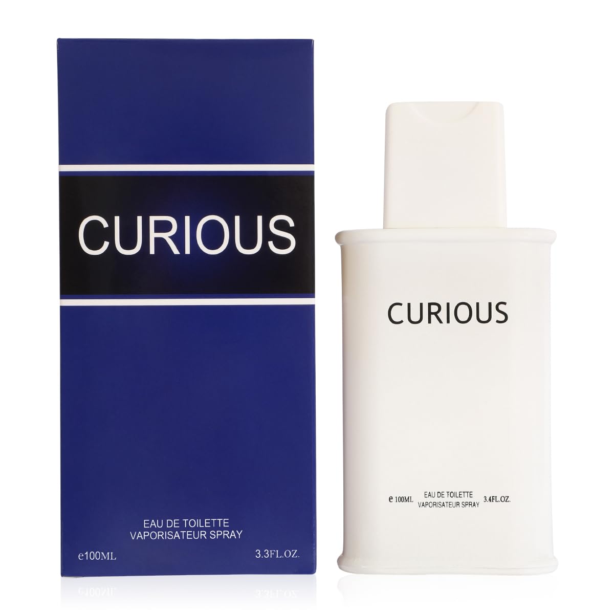 Curious Spray Cologne Eau De Toilette for Men Spicy Musky Leather Woody Masculine Scent 100ml/3.4 fl oz