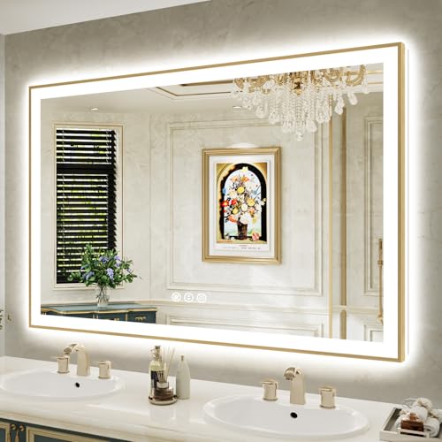 YEELAIT 60x40 Inch Gold Framed Mirror