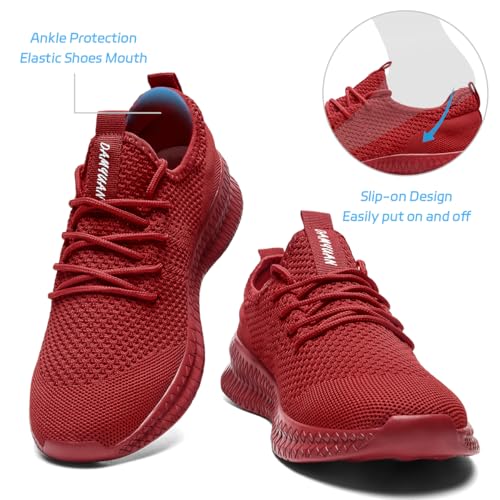 Image of Men Non-Slip Work Shoes Tennis Gym Sneakers Breathable Slip Resistant Lightweight and Comfortable for All-Day Wear Sports and Walking